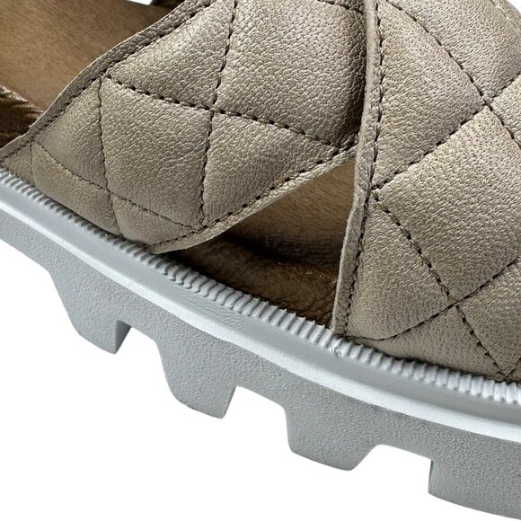 Ca'Shott Sandals Leather Made in Portugal Chunky Caalison Beige NIB - Picture 6 of 16